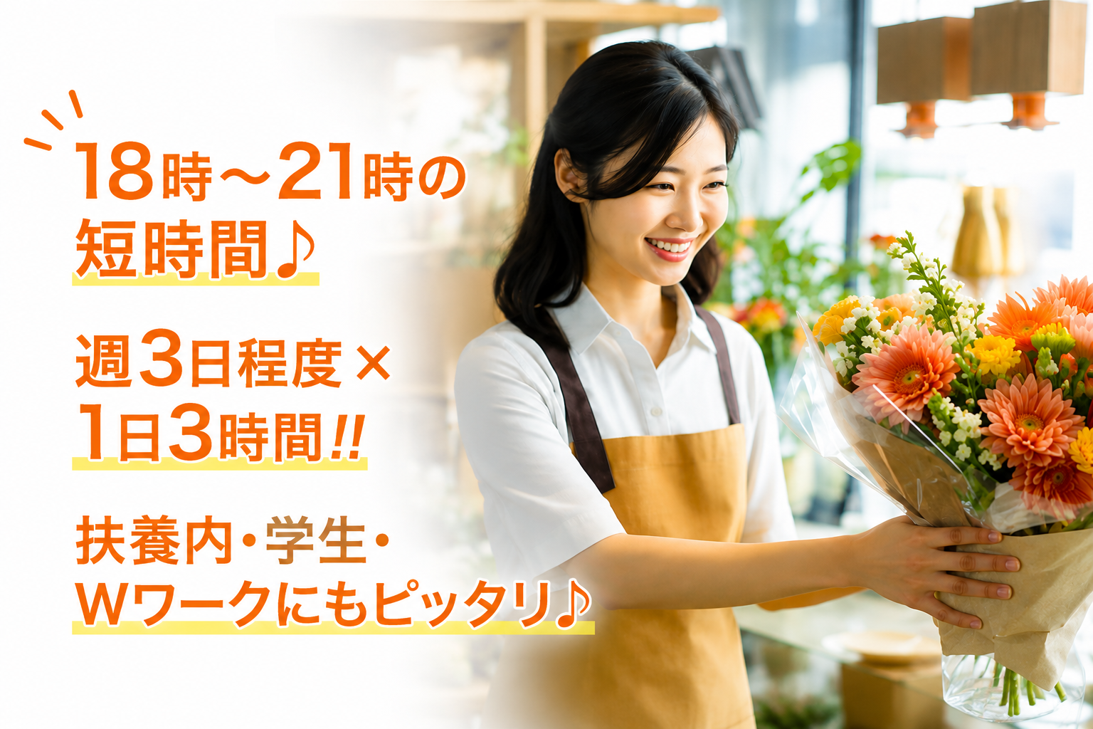 フラワーショップ店員(未経験・学生OK) | グリーンポケット イオン南風原店の求人