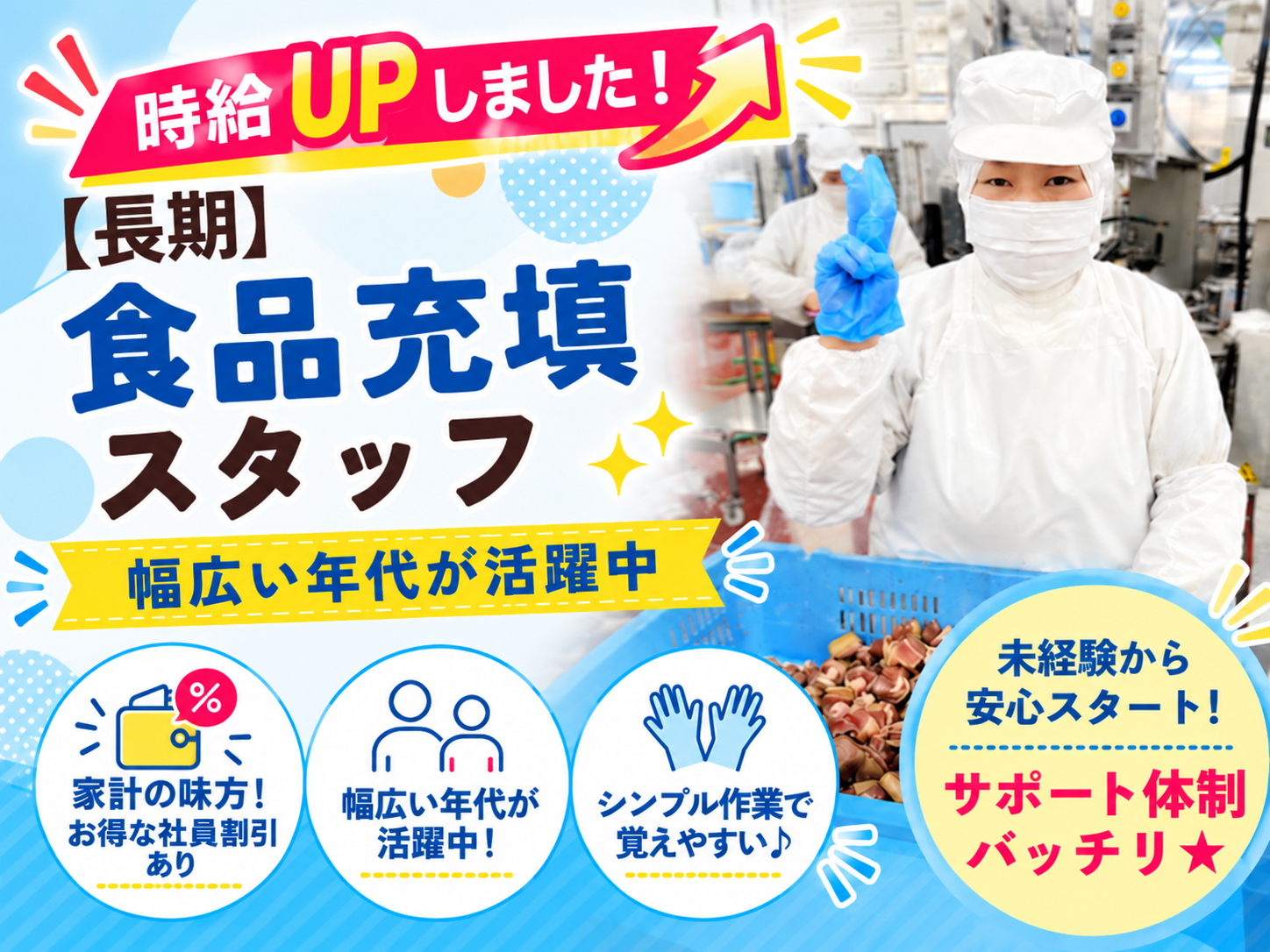 長期募集《急募》食品充填スタッフ（食品の袋づめ・検品）【簡単軽作業｜物価高に嬉しい社割有｜土日休み】 | 株式会社 沖縄ホーメルの求人