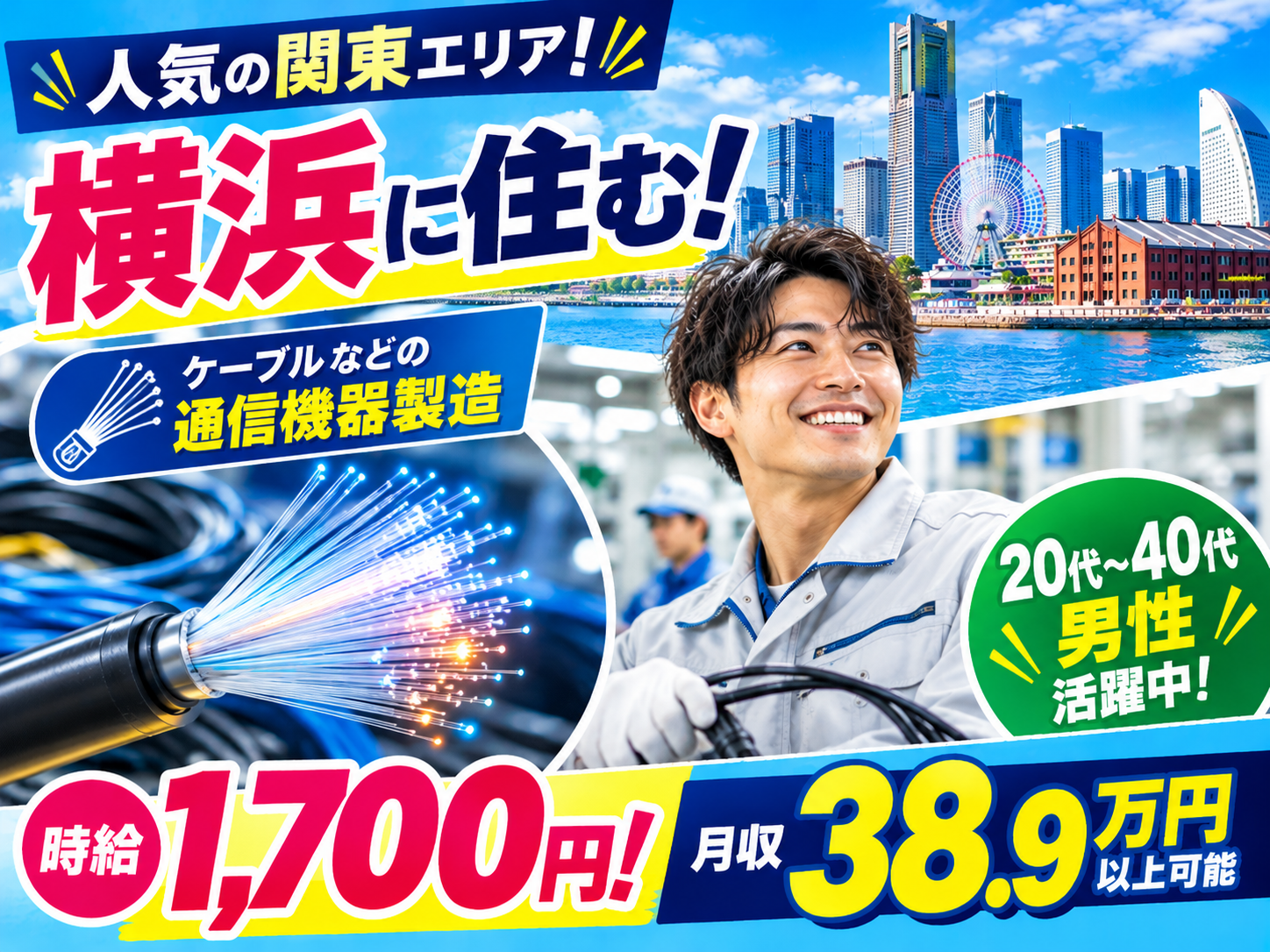 光ケーブルなどの通信機器製造【未経験歓迎｜年間休日120日｜月5万円の寮費補助｜20～40代活躍中】 | フジアルテ株式会社の求人